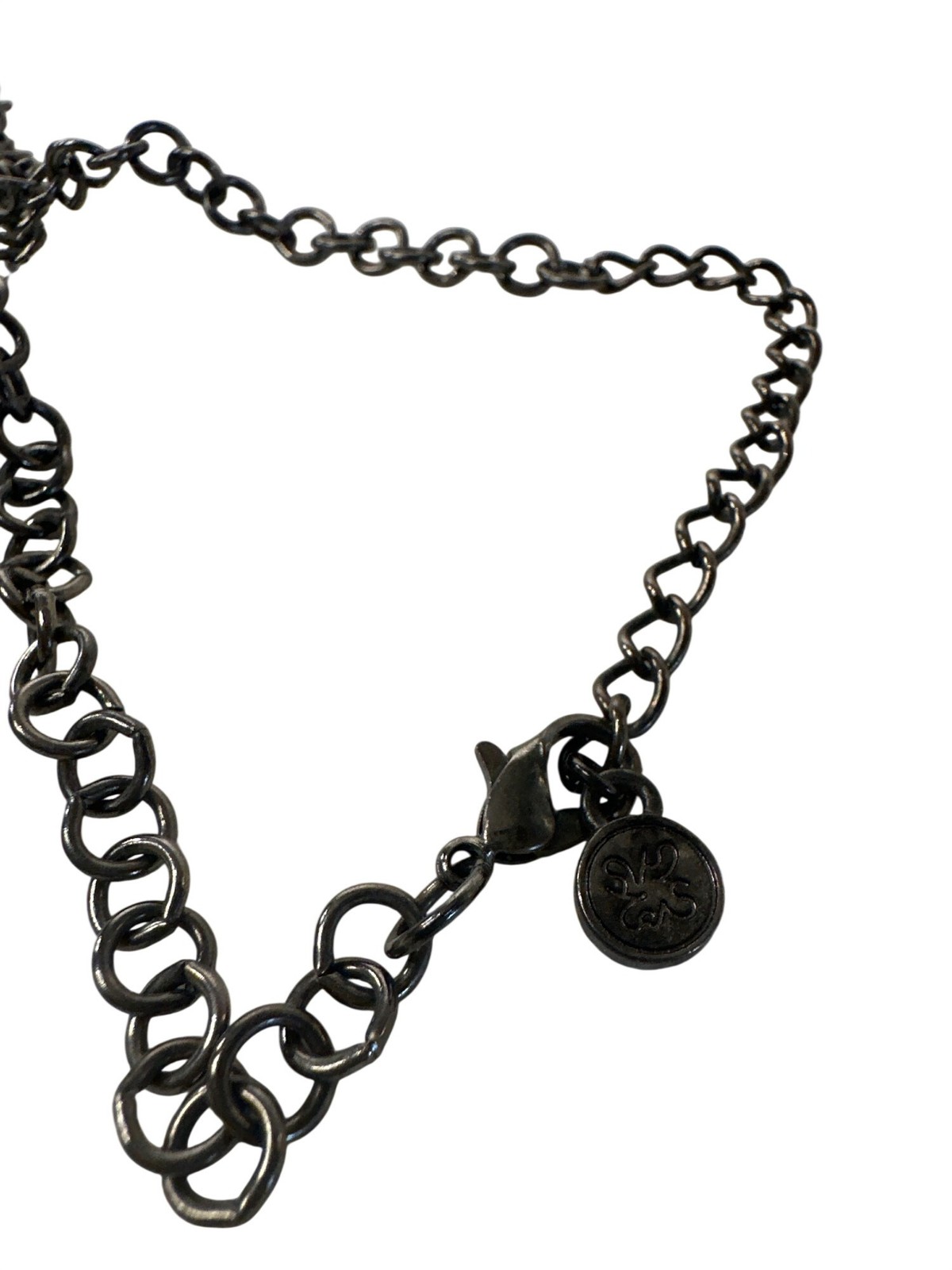 Gray Pearl Necklace Cluster Statement Gunmetal Chain 23″ Formal & Casual Wear