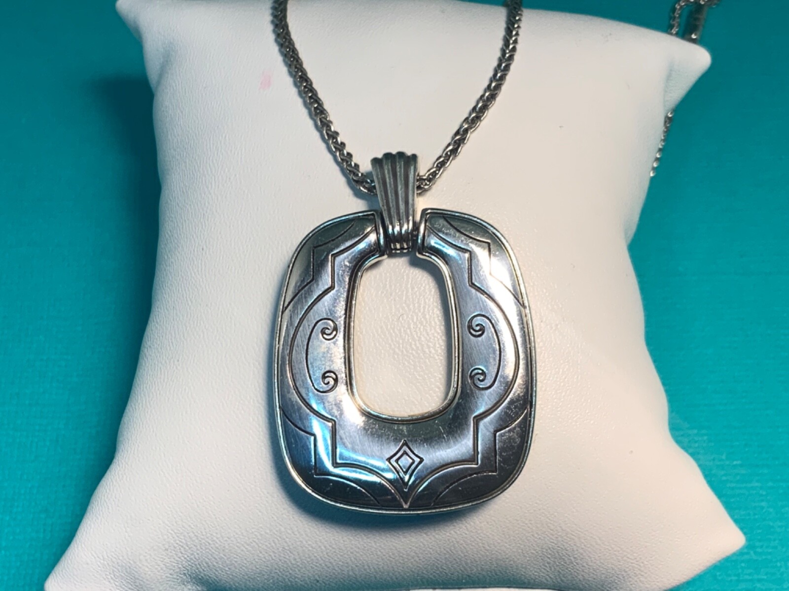 🌸 BRIGHTON Antika Rectangle Reversible 18-20” Pendant Necklace (N26) NEW
