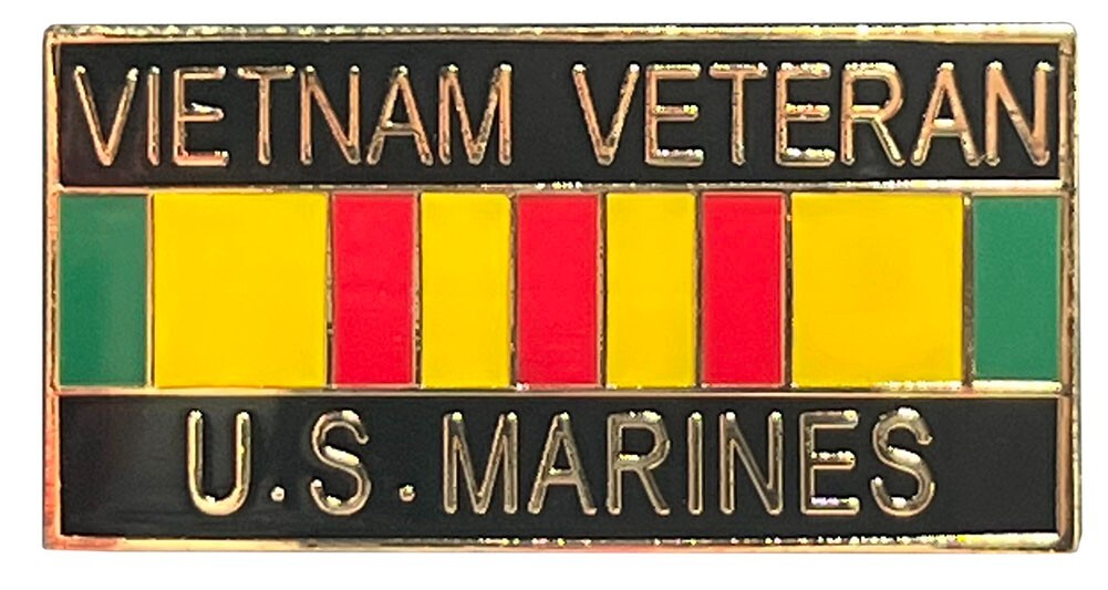 USMC MARINE CORPS MARINES VIETNAM VETERAN VET LAPEL HAT PIN BADGE 1 INCH