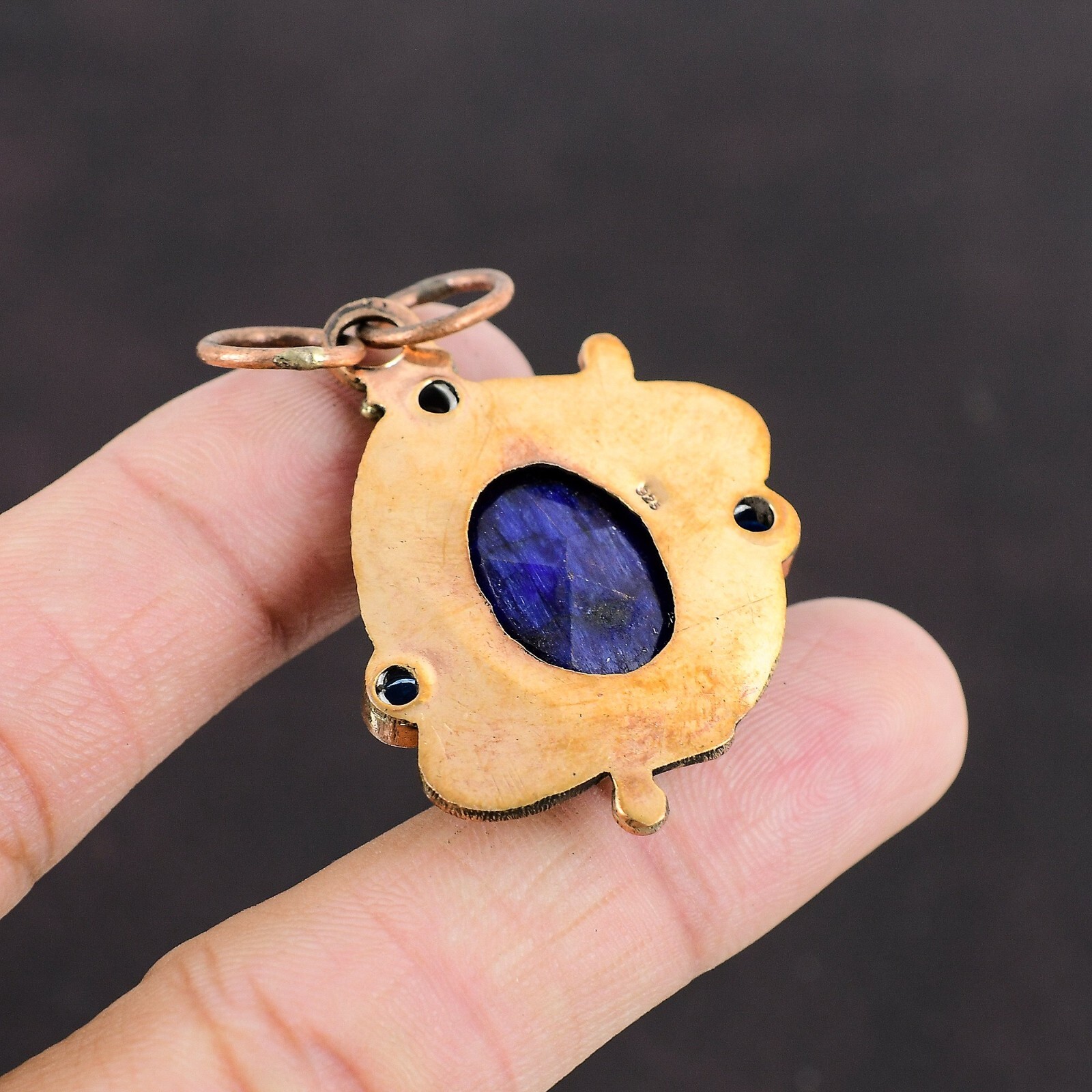 Mothers day Deal Copper Blue Saphire Stone Tanzanite Quartz Boho Pendant Jewelry