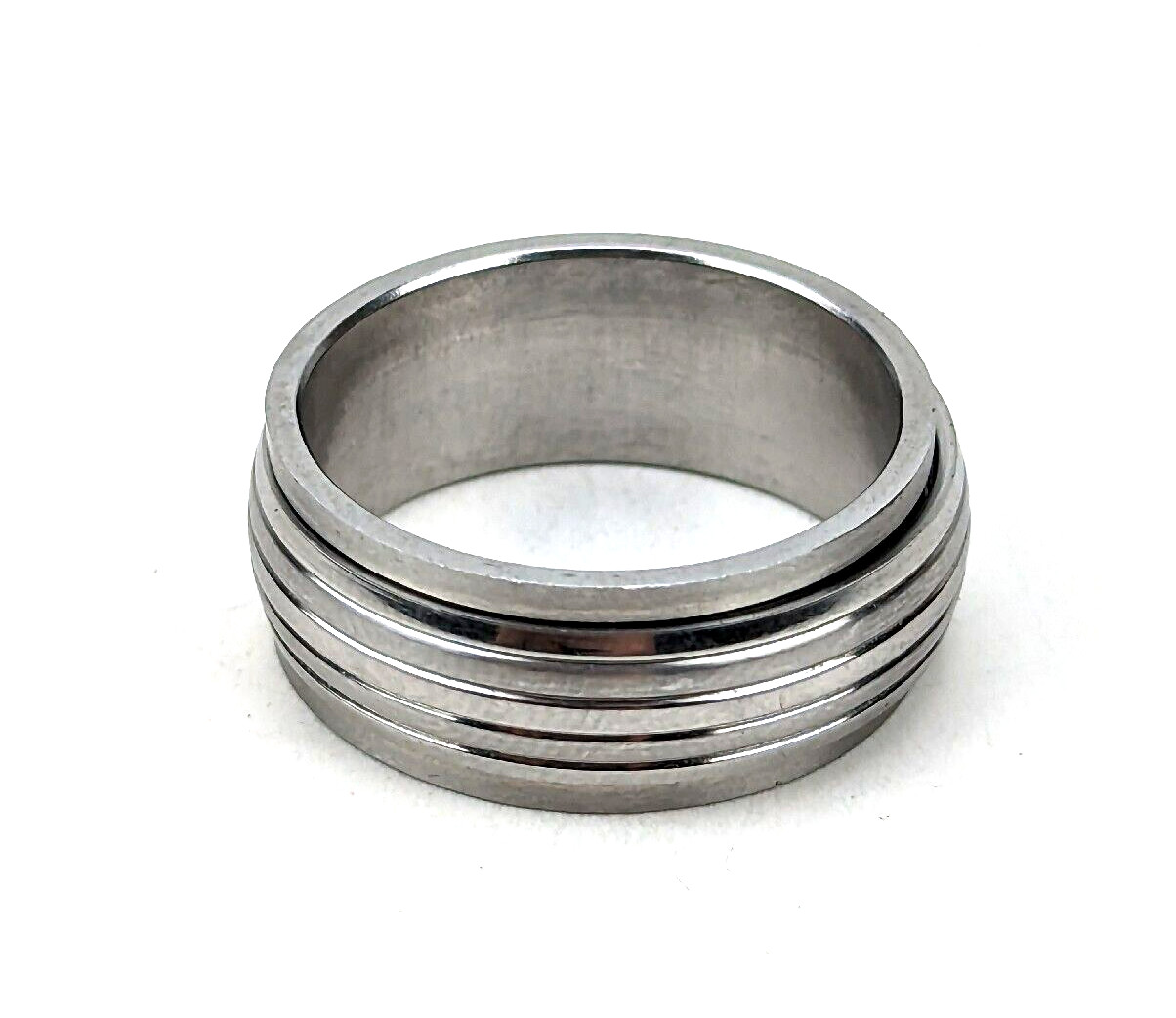 Vintage Aluminum Alloy Fidget Spinner Ring Size 9.5 for Stress & Anxiety #C1