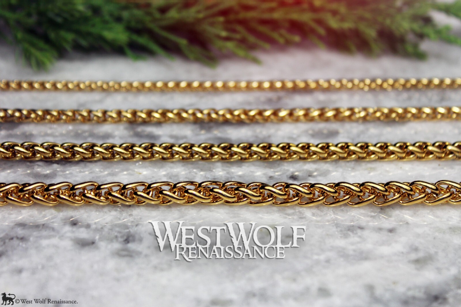 Braided Wheat Style Chains for Pendants – Necklace/Gold/Viking/Celtic/Jewelry