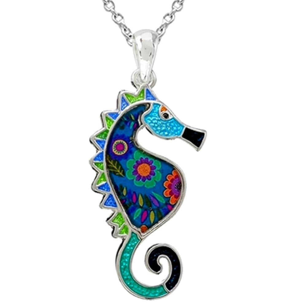 Beautiful Sea Horse Seahorse Pendant Necklace Gift Boxed Fast Shipping