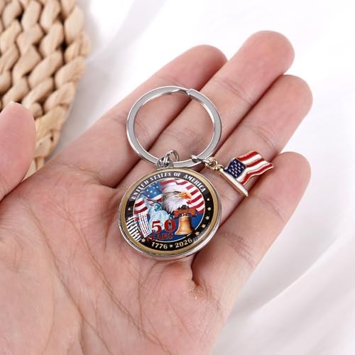 USA 250th Anniversary Merchandise Keychain, Commemorative Keychain, American