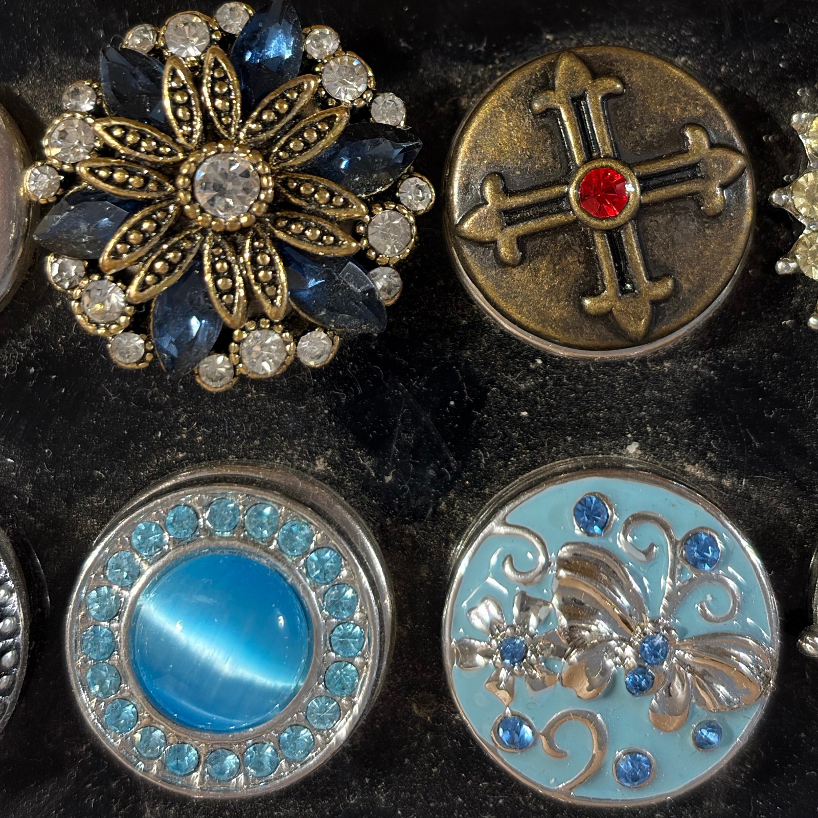 24 18-22mm chunk snap buttons charms jewelry