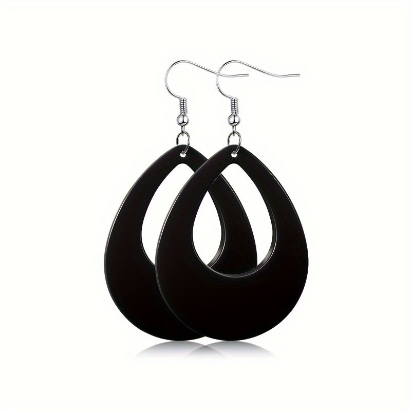 6 Pairs of Neon-themed Party Pendant Earrings, Teardrop-shaped Earrings