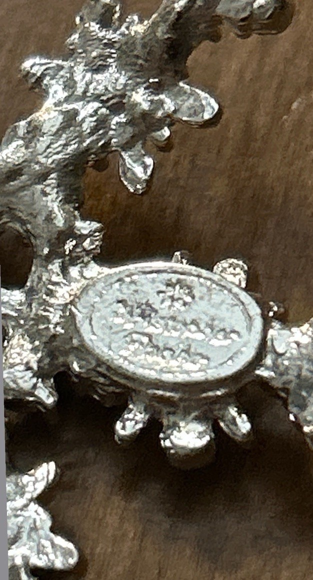 Christopher Radko Brooch Silvertone Snowflake Pin Brooch Pendant Sparkle