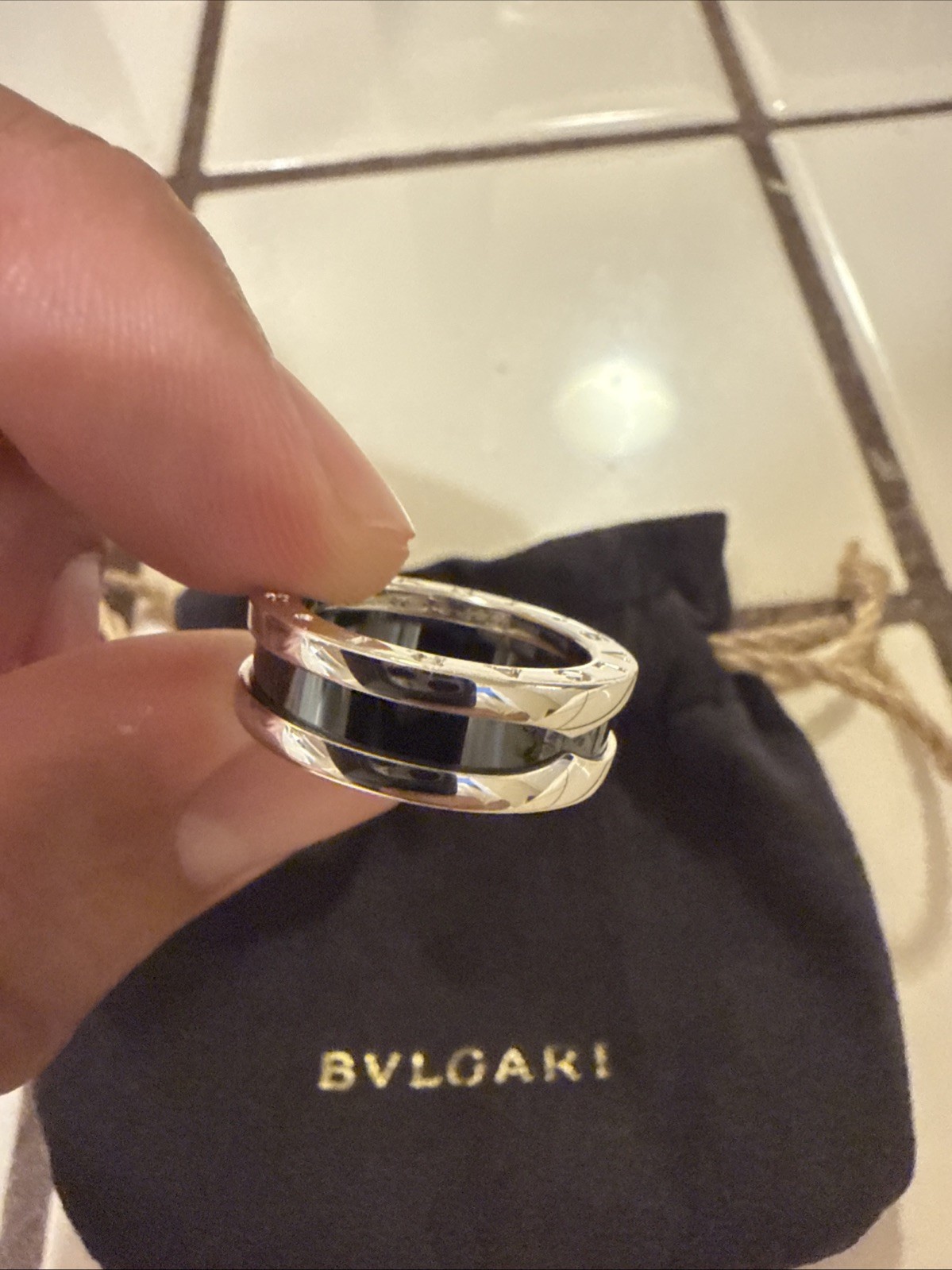 BVLGARI B.Zero1 Save the Children Ring Sterling Silver 925 Size 5 3/4 (51)