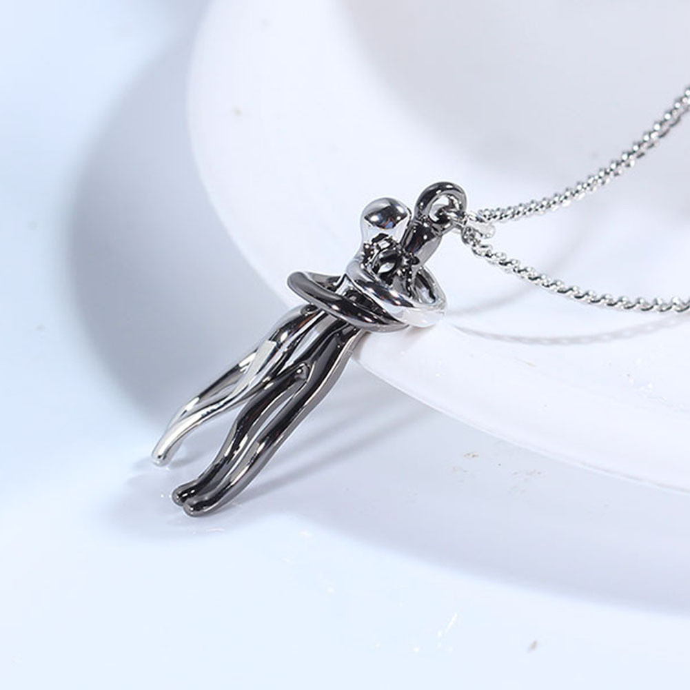 Love Hug Necklace Unisex Men Women Couple Jewelry Simple Temperament Clavicle Ch