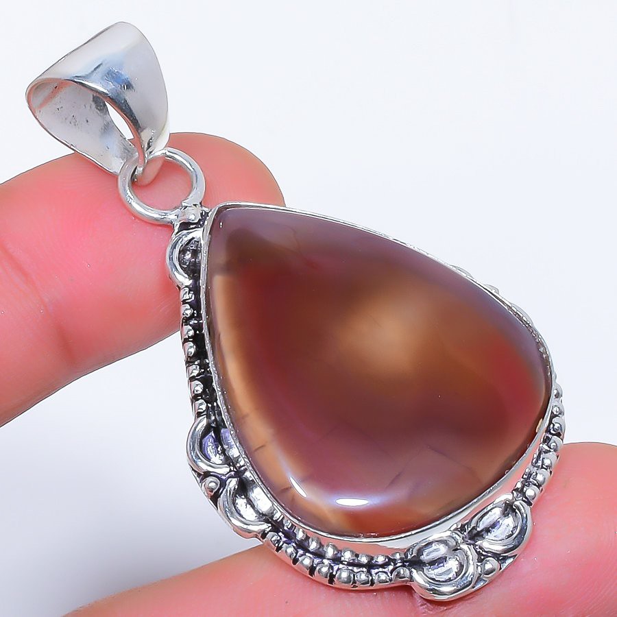 Polychrome Jasper 925 Silver Plated Jewelry Pendant 2.2″ M1566