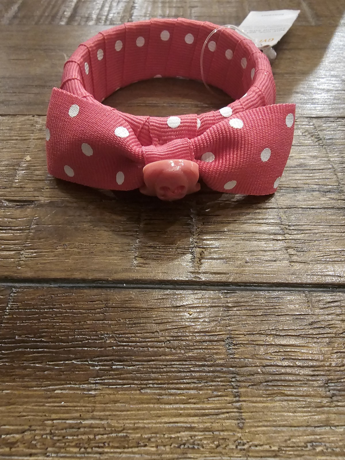 NWT Gymboree Girl’s Bright Tulip Pink Tulip Polka Dot Bangle Bracelet