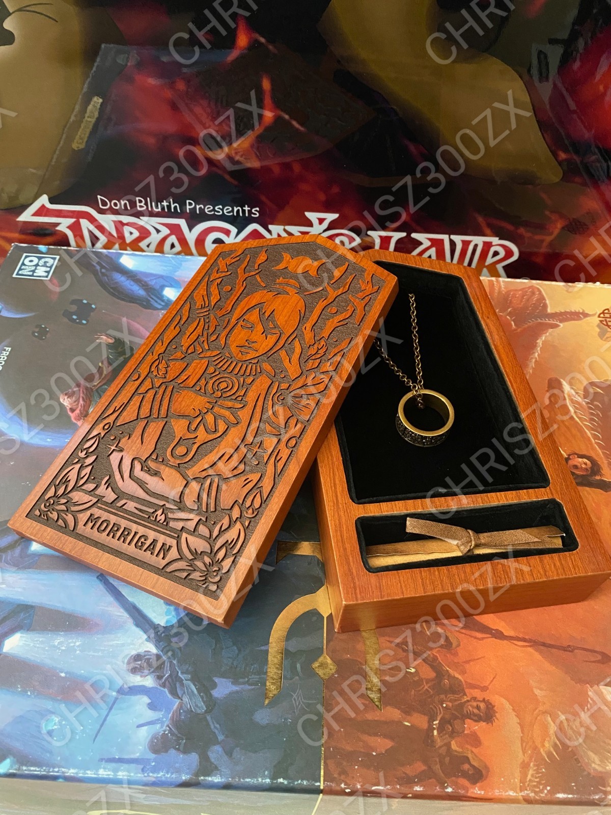 Dragon Age Morrigan Romance Bundle Box Necklace Ring Pendant + Letter -Ding Box-