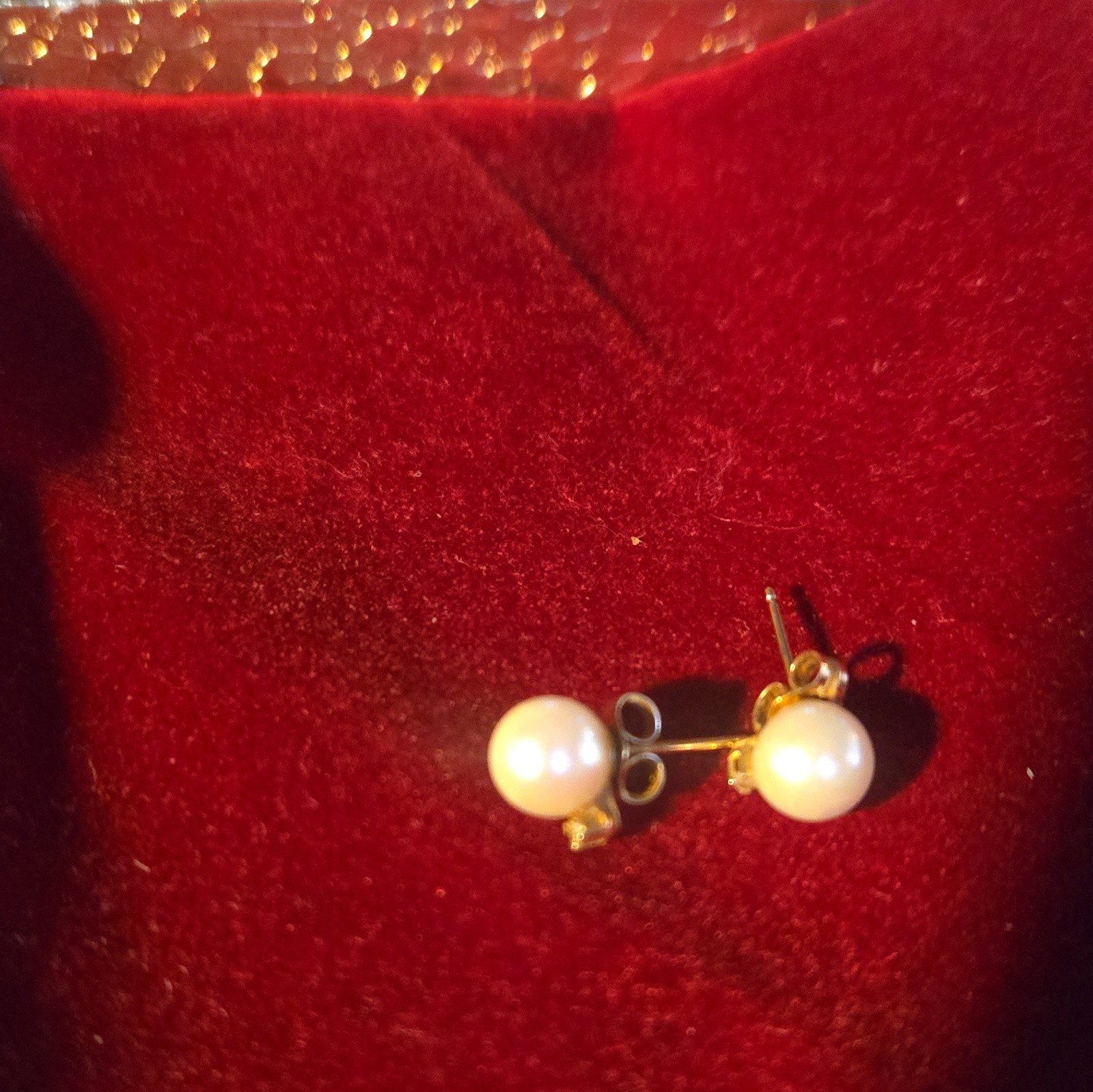 14k Pearl Post With Diamond Accent Earrings