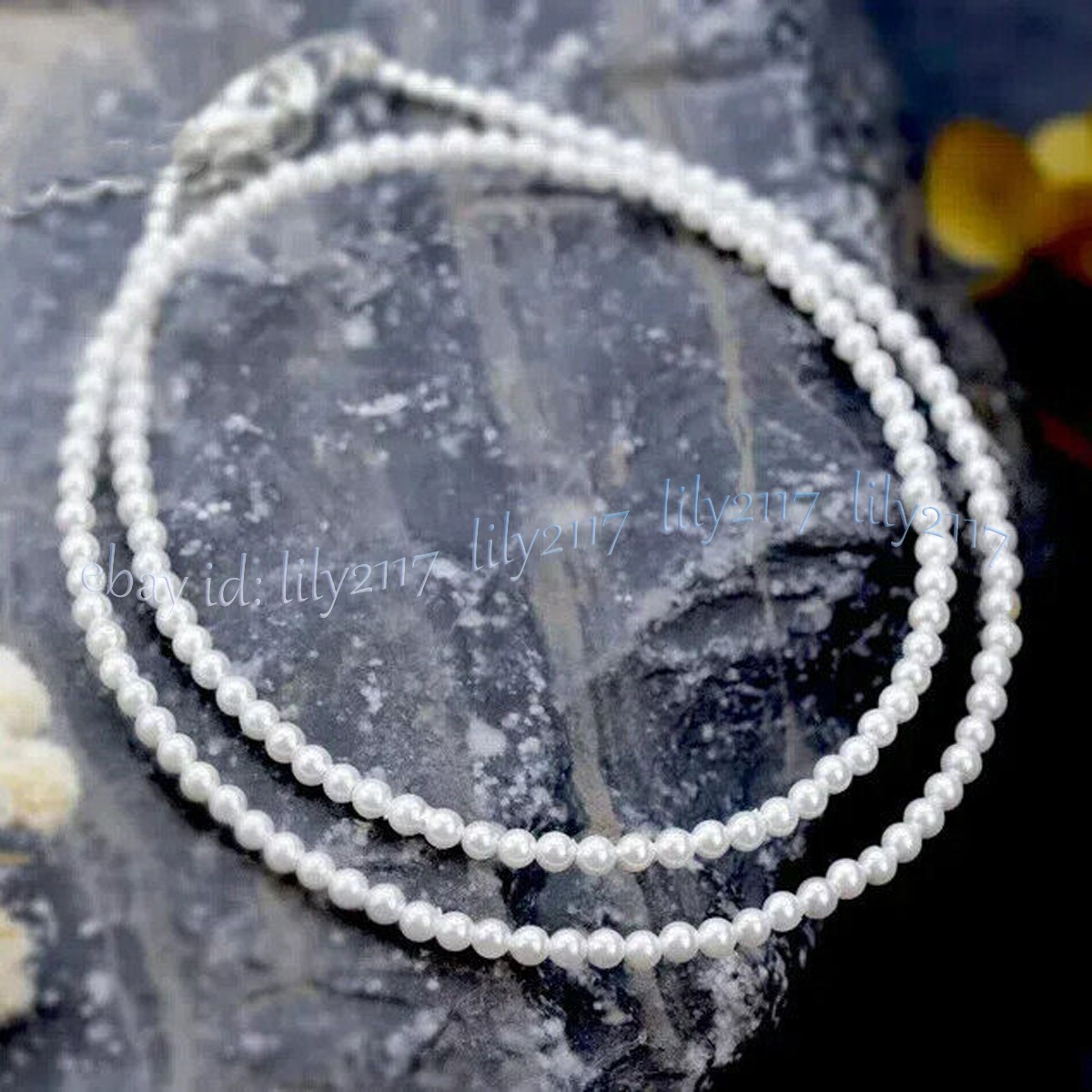 Classic Small 3mm White South Sea Shell Pearl Round Beads Necklace 14-28 inches
