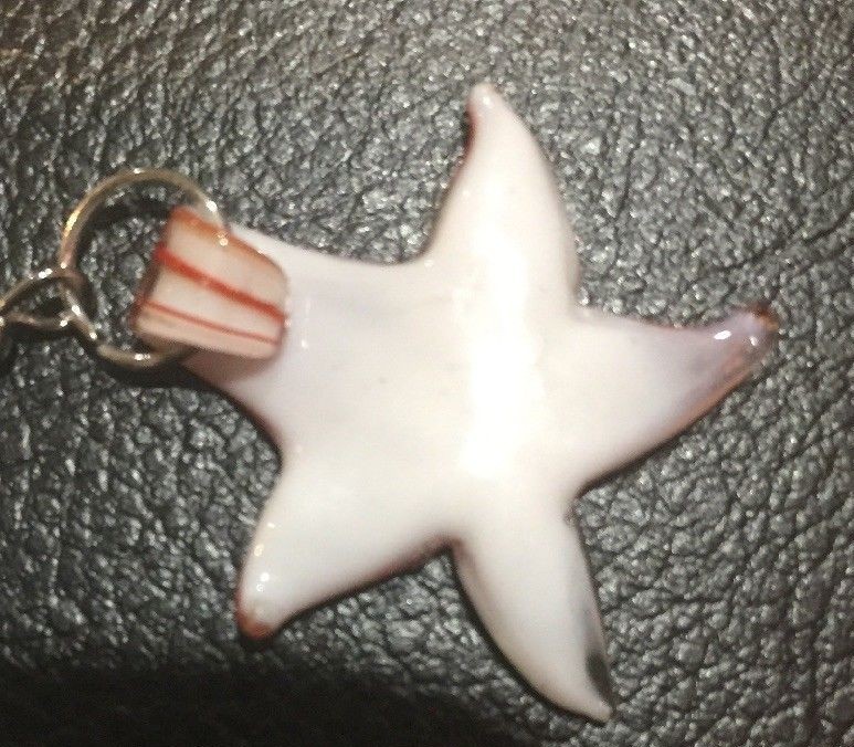 White Orange Gold Star Glass earrings Unique Birthday Gift Gothic Jewelry style