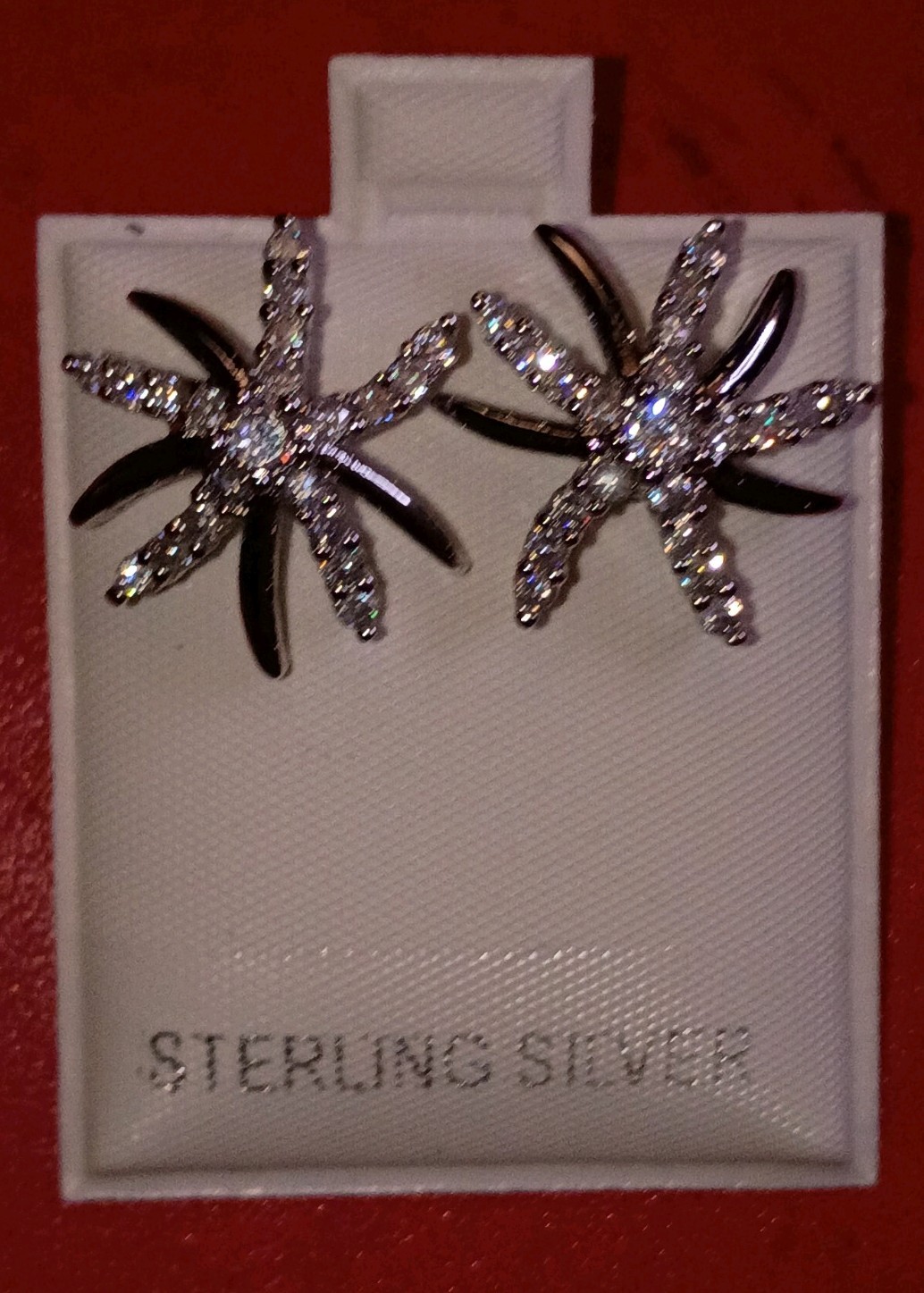 ✨Sterling Silver Cubic Zerconia Palm Tree Earrings✨