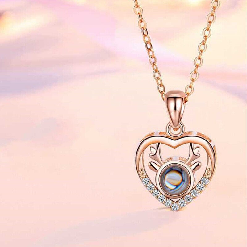 Women Gifts Ideas for Valentines Day, Preserved Forever Rose Gift with Necklace
