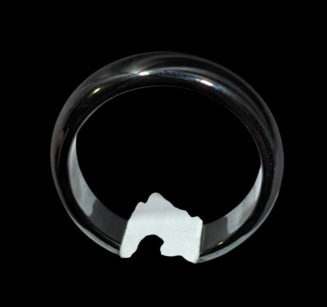 Solid Hematite Magnetic Polished Ring Size 11