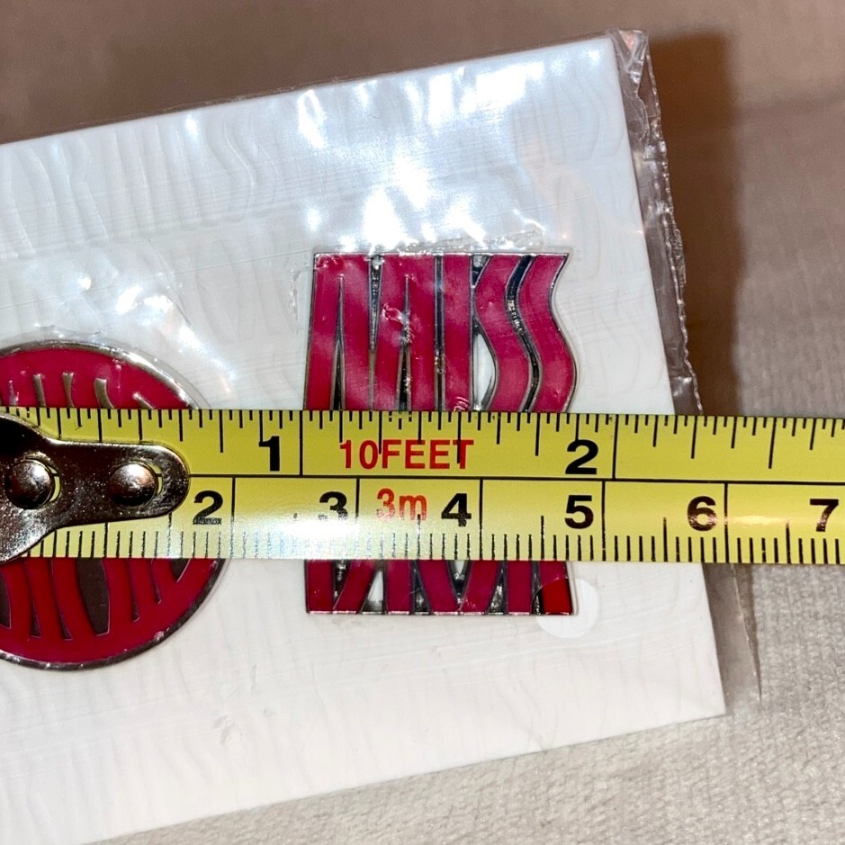 2pc Miss Dior Logo Pin Set in Red/Silver New & Sealed, See Pics for Measurements