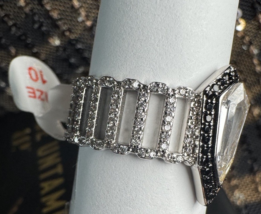 Size 10 Bomb Party Untamed Ring – RG88717 – Velvet Ambush On Rhodium/hematite