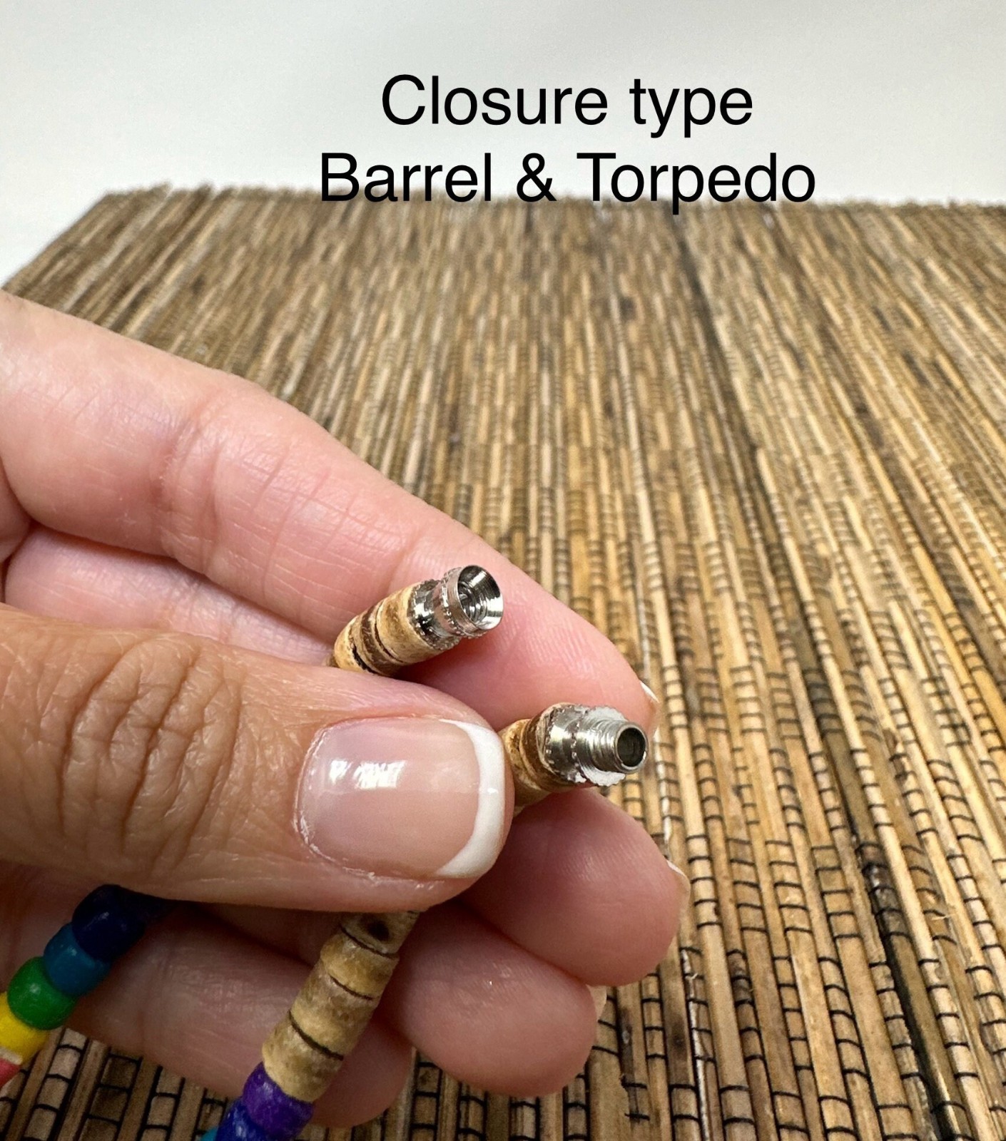 Handmade Rainbow Wooden Beaded Necklace LGBT Pride Unisex Beach Jewelry