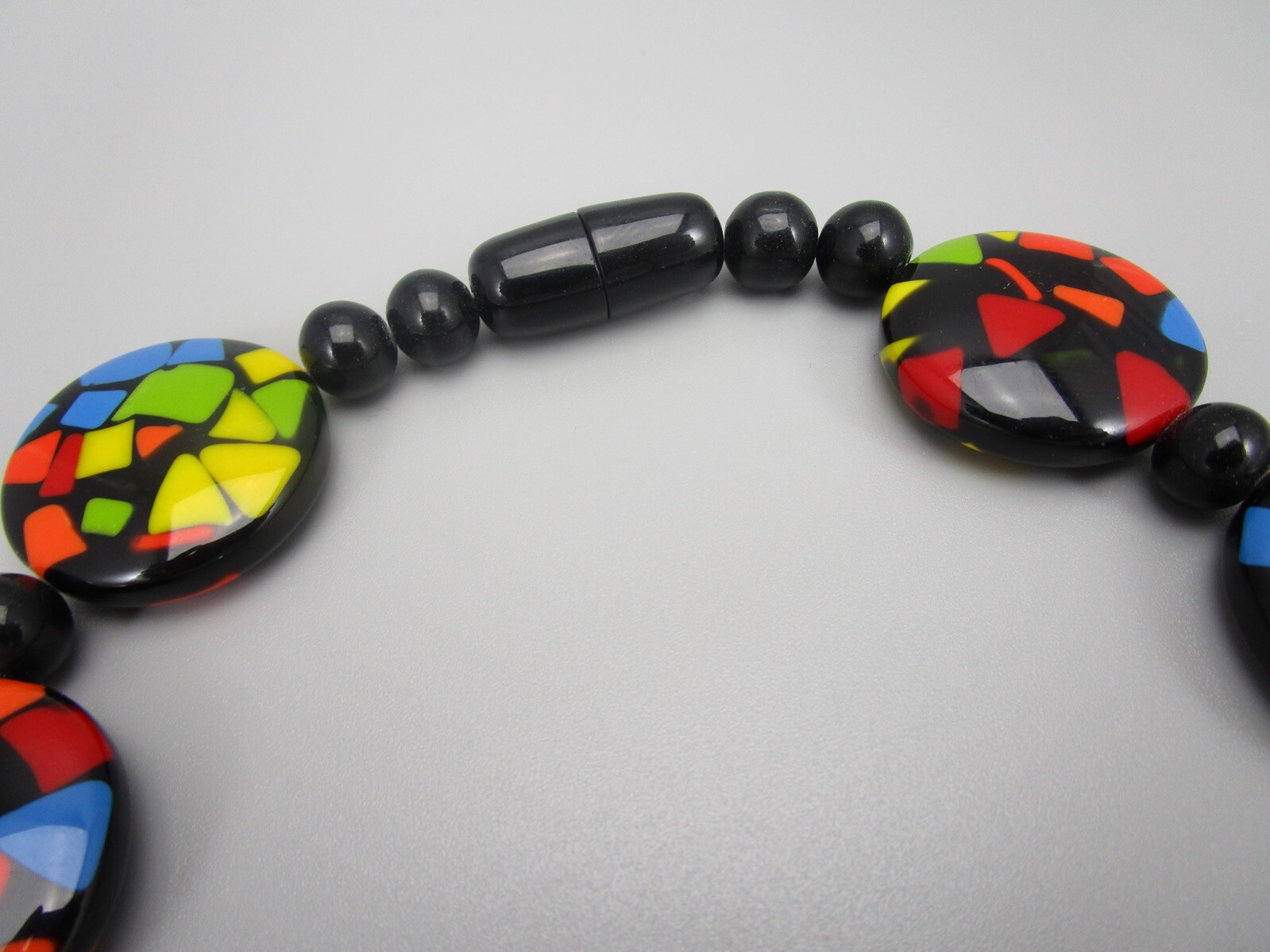  COLORFUL MARION GODART BLACK CONFETTI RESIN CHOKER NECKLACE – FRANCE