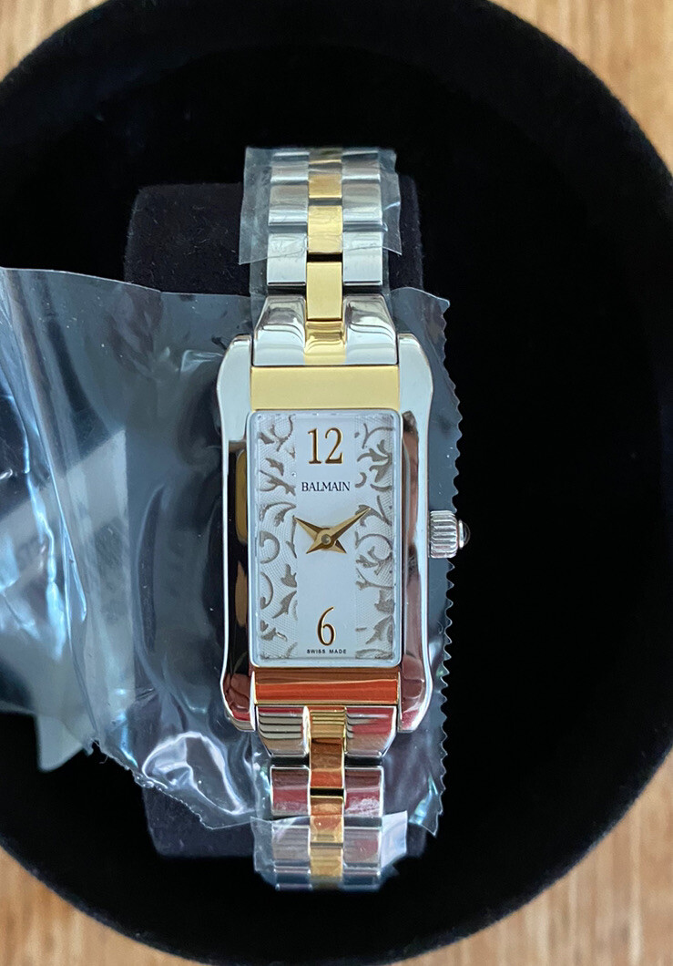 Balmain Silver/ gold tone stainless steel bracelet quartz watch Swiss Made BNWB