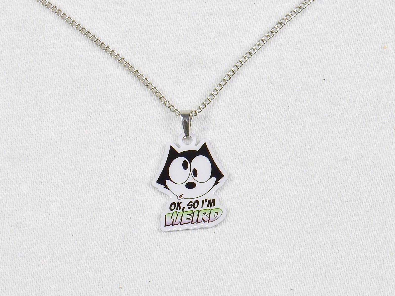 Felix The Cat Fashion Jewelry Set ~ Necklace, Key Ring, Bracelet ~ #FLX-WRD-06