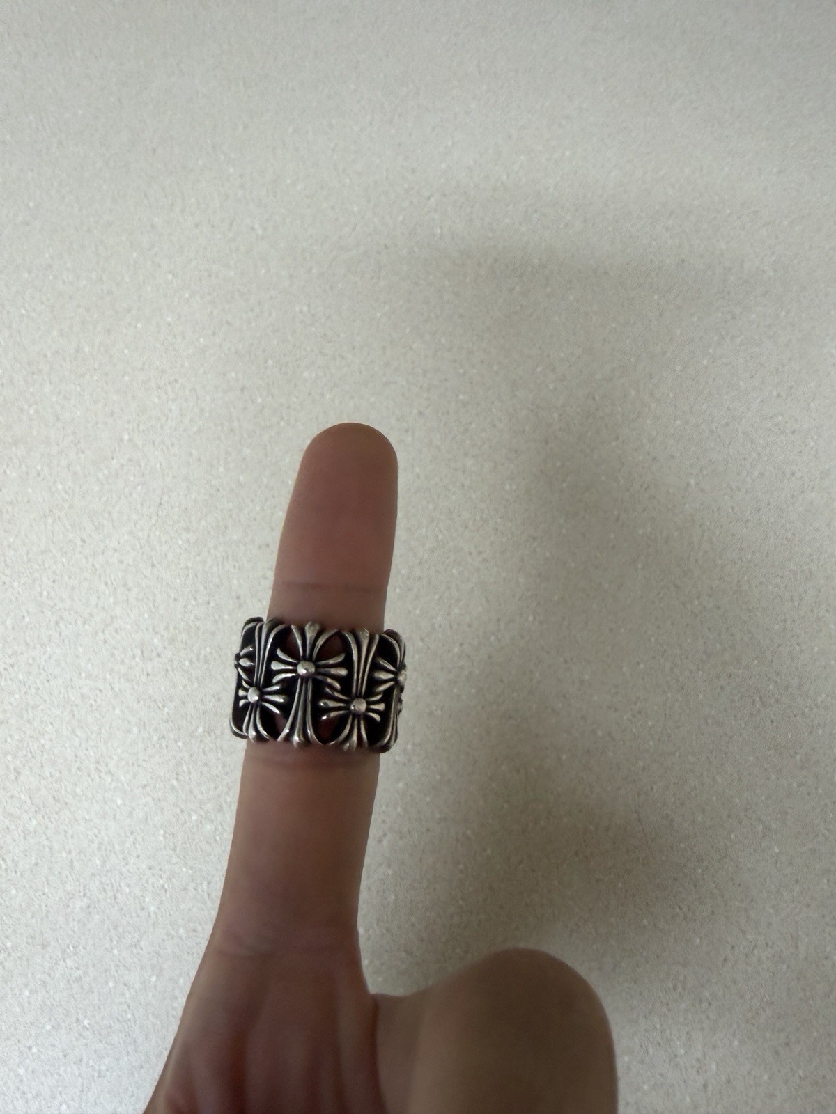 Chrome Hearts Cemetery Ring Size 8.5 [Authentic] 925 2003 Sterling Silver