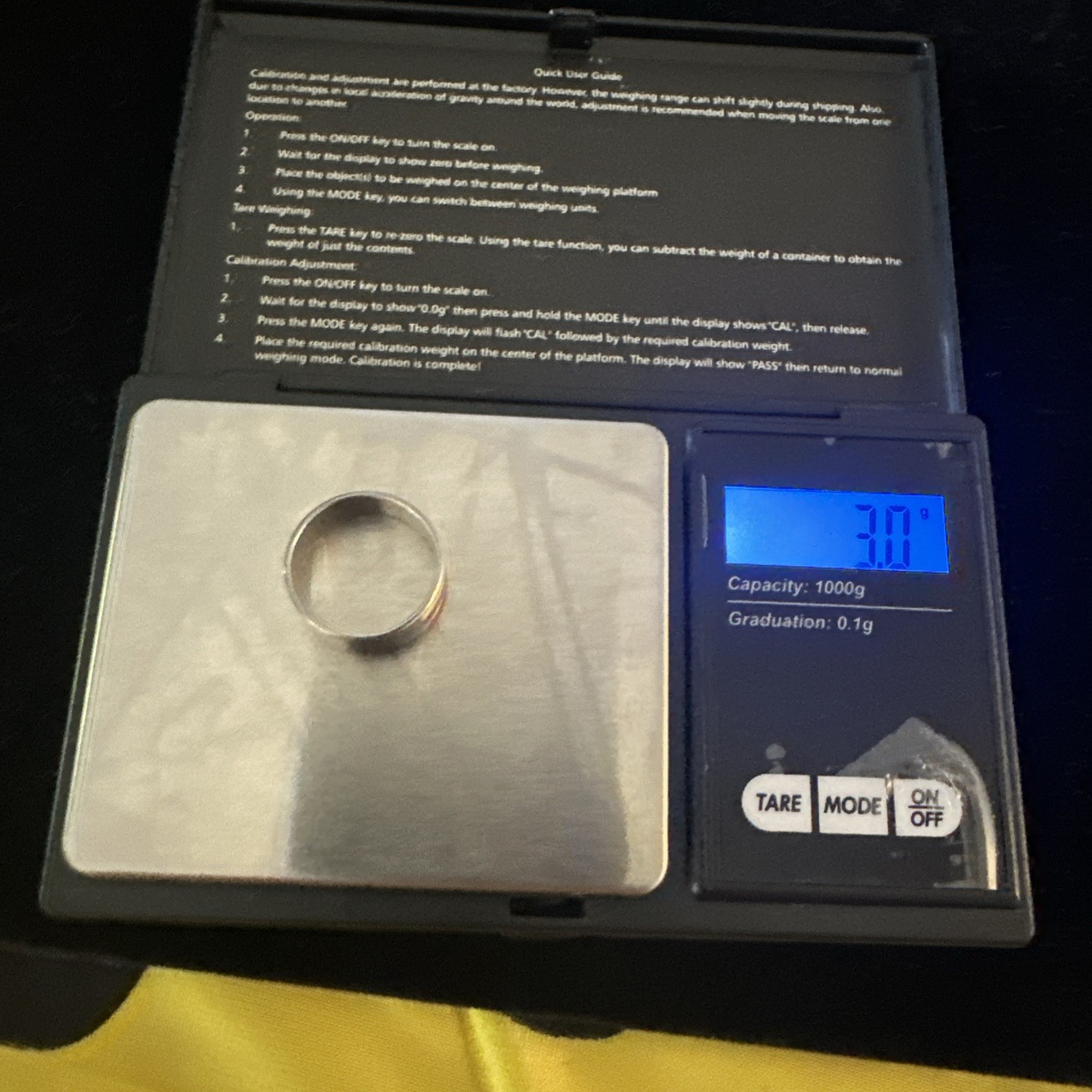 Stainless Steel Silver Colombia Ring Size 8