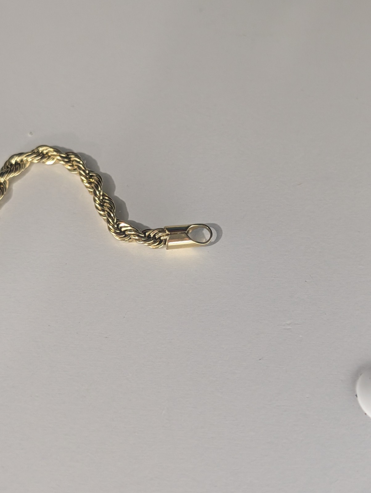 GLD Shop Yellow Gold Rope Chain Bracelet 6″ Monogram G Enamel Clasp & Star Charm