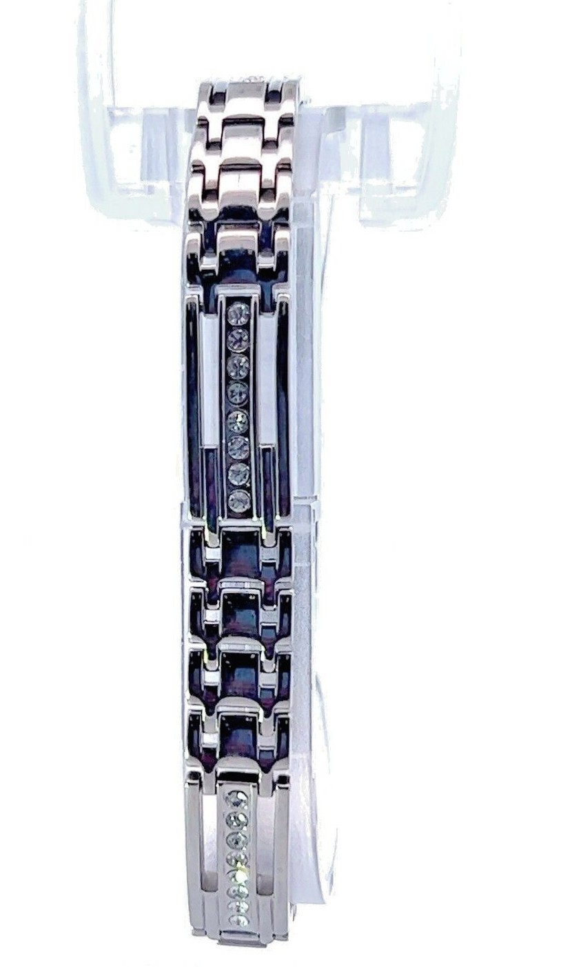 Men’s 9mm Stainless Steel & Crystal Accent Bracelet