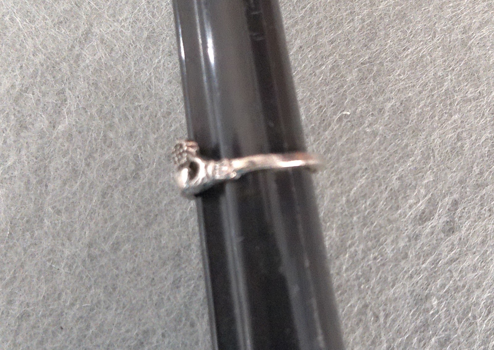 New Oxidized Silvertone Petite Claddagh Ring Size 5.5 Great for All Occasions