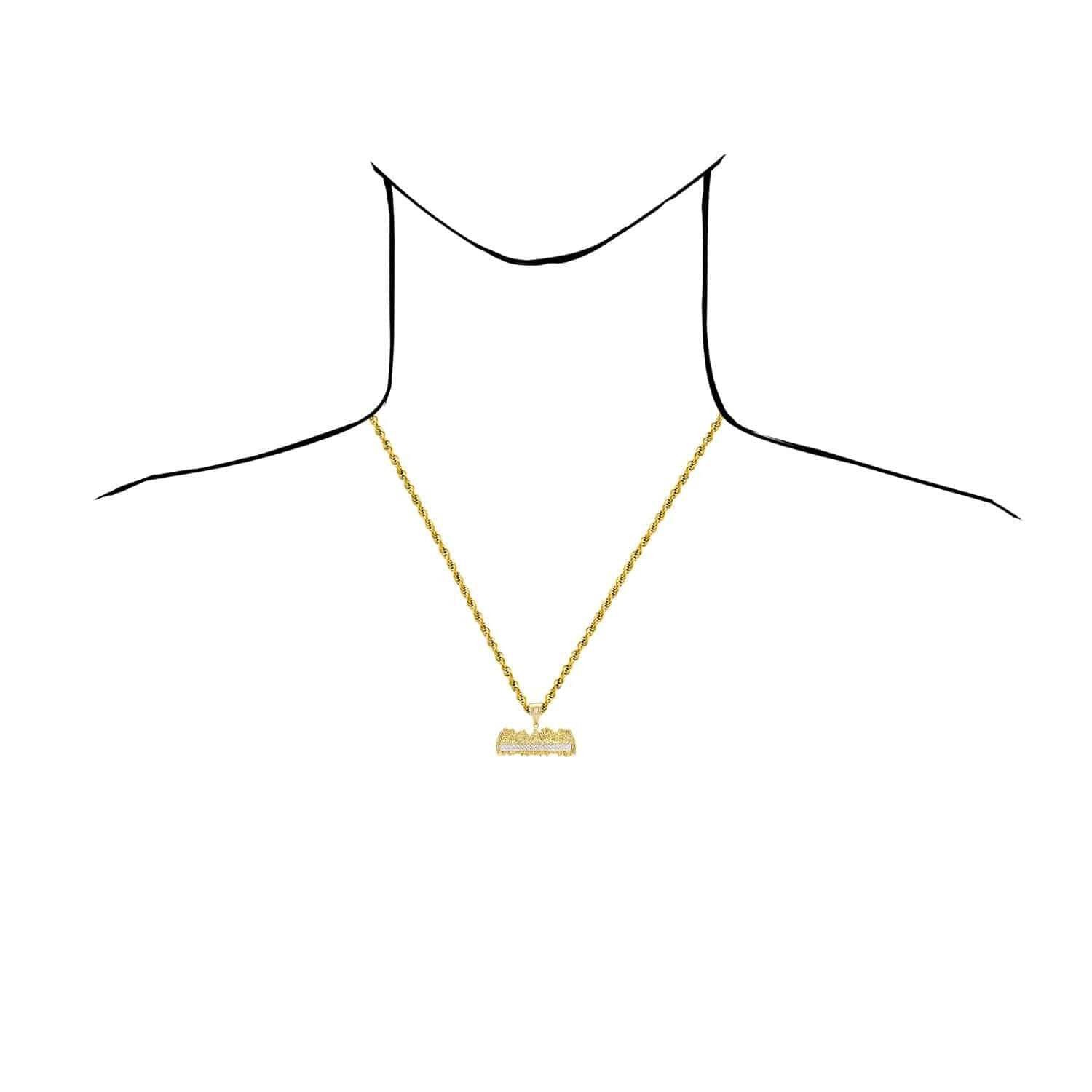 Last Supper 10K Yellow Gold Two-Tone Charm Pendant 0.8″, 1″, 1.2″, 1.4″