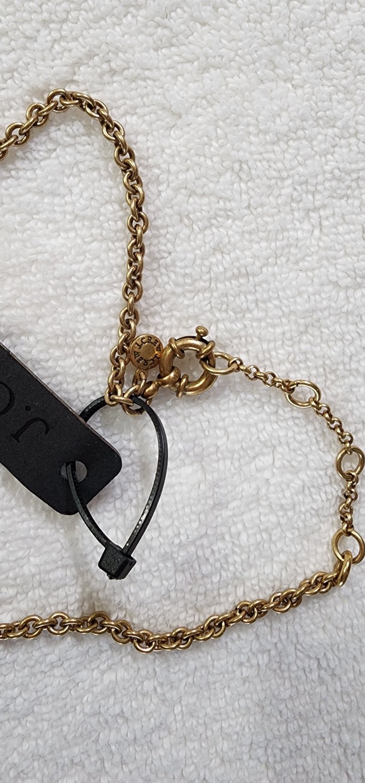 J Crew Brass Mosaic Acrylic Drop Pendant Necklace NWT
