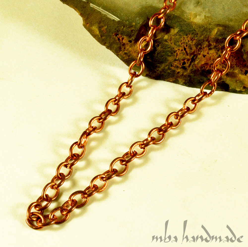 Handmade Pure Copper Chain Lenght 20”-22”-24”-30” / 50-56-61-76 cm