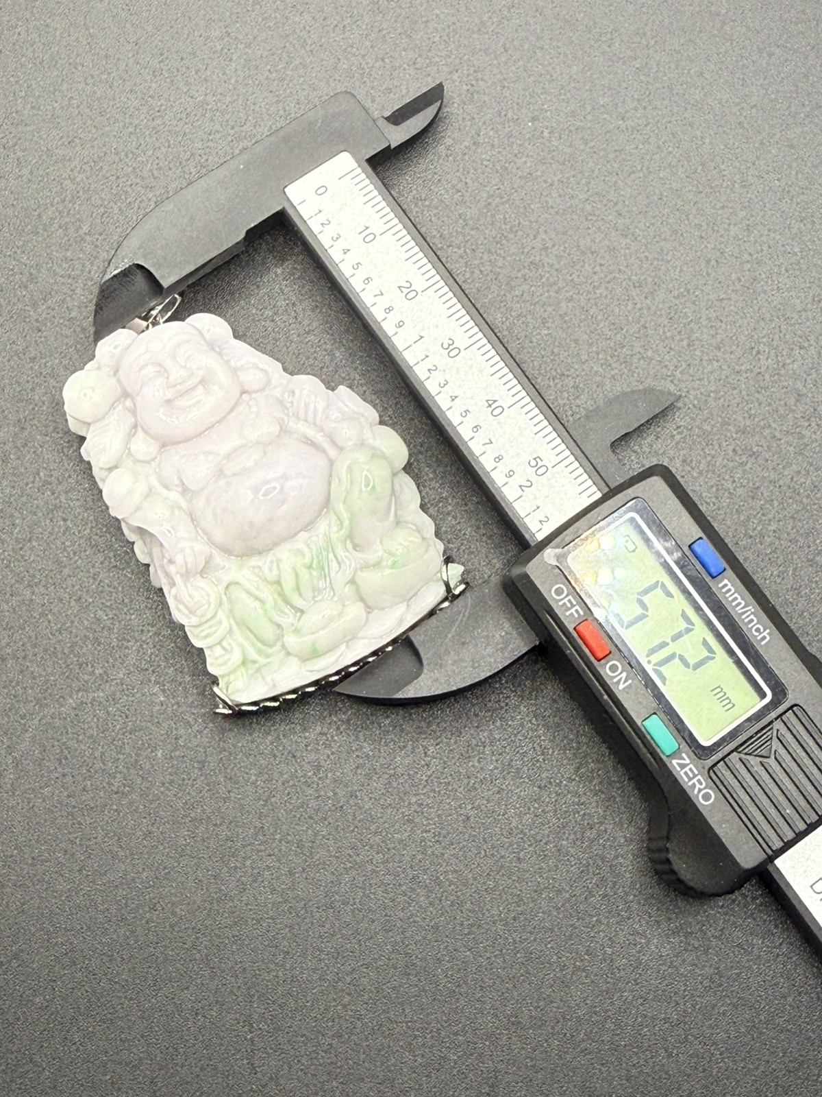 Maitreya laugh buddha Natural Jade natural color Pendant Phật Di Lạc