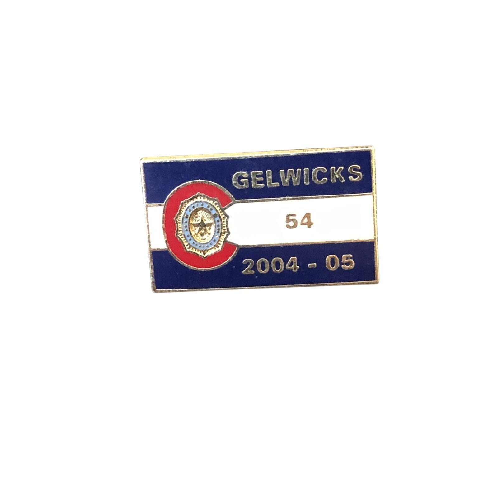 Gelwicks 54 Enamel Flag Pin 2004-05