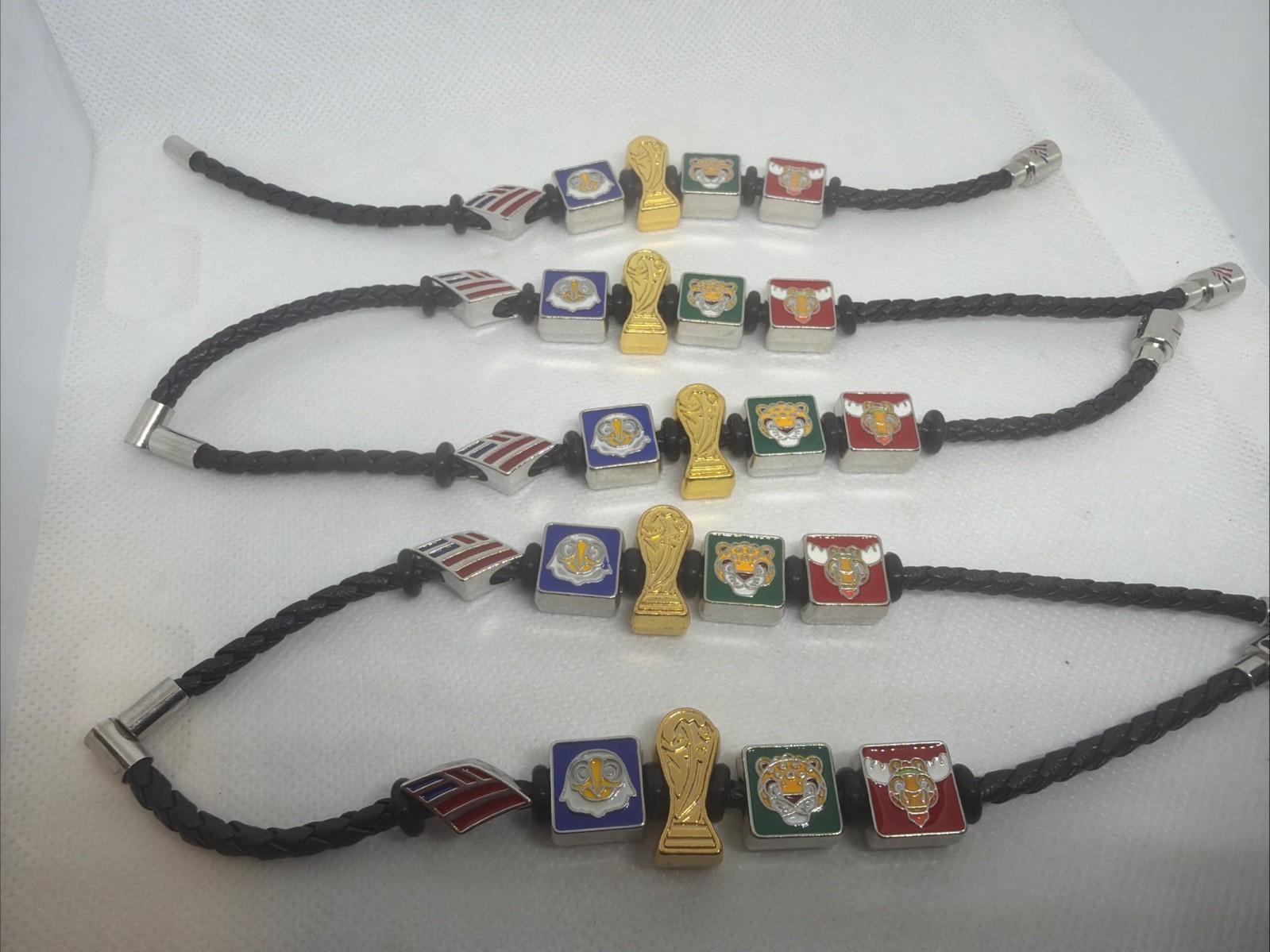 Set Of 5 NEW! FIFA 2026 WORLD CUP SOCCER COLLECTOR’S ED. CHARM BRACLETS