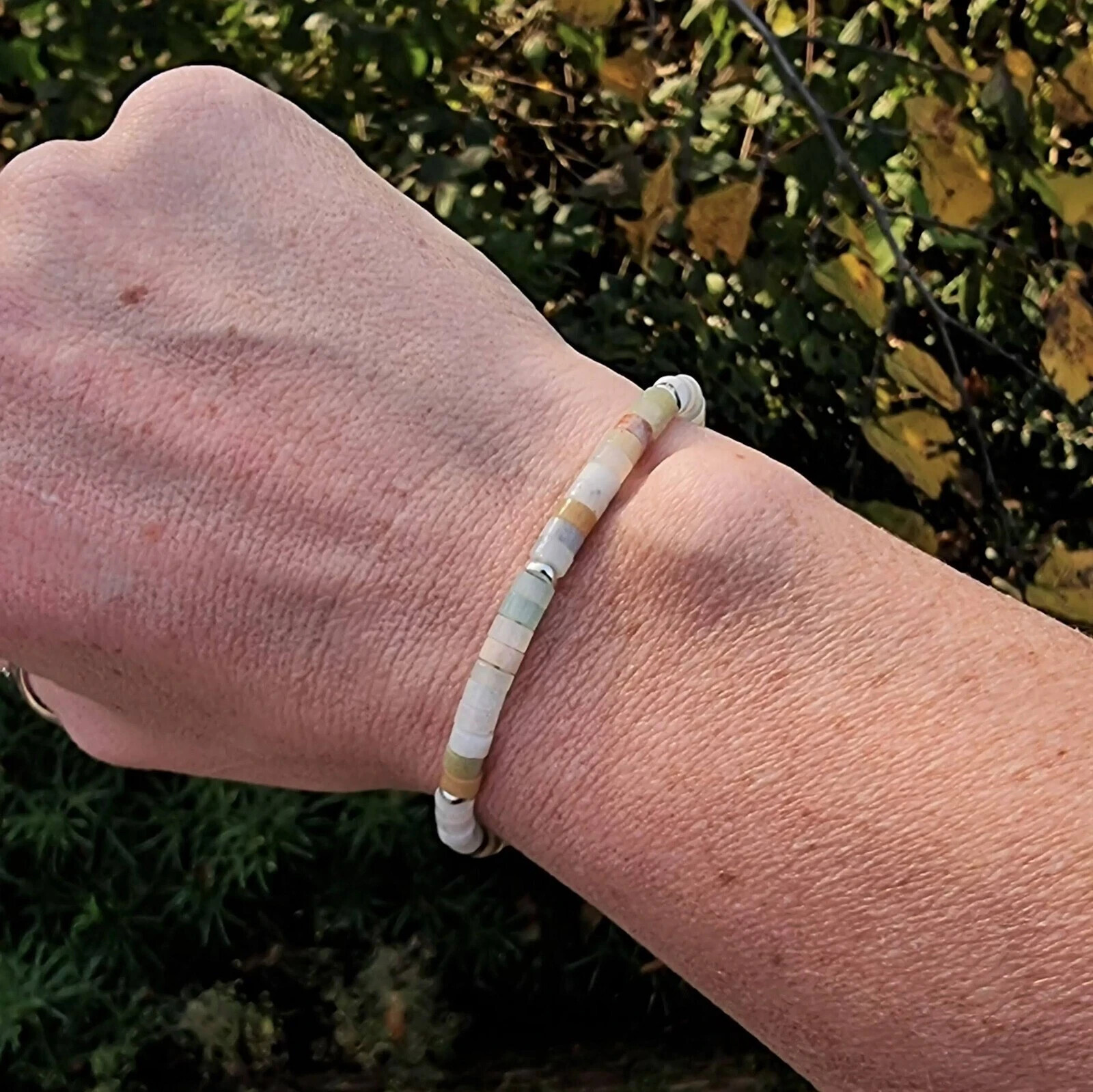 4mm Beads Natural Amazonite Crystal Gemstone Dainty Bracelet Healing Energy Gift
