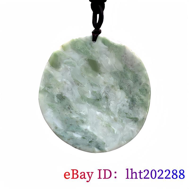 Green Natural Real Jade Maitreya Buddha Pendant Necklace Chinese Fashion