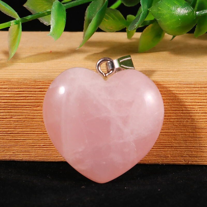 30mm Big Heart Pendant Natural Stone Healing Crystal Gemstone for jewelry 10pcs