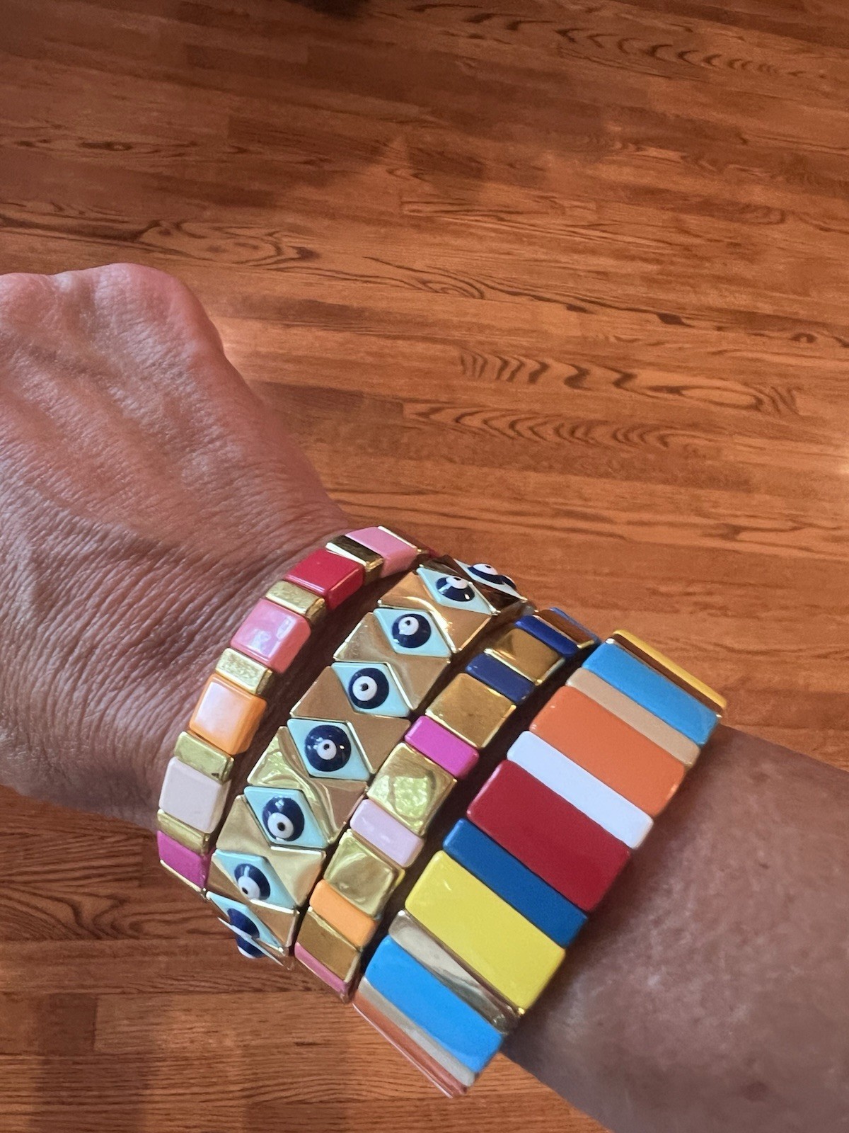 colorful stretch bracelets/ stackable