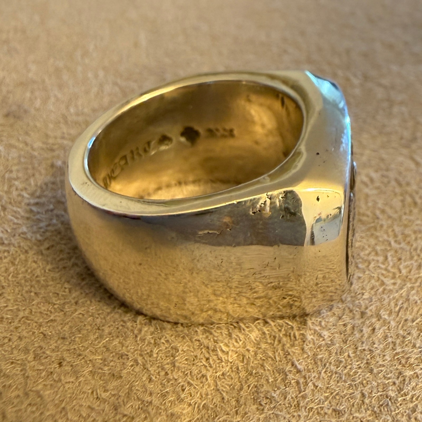Chrome Hearts Big Pj Angel Silver Ring Size 9.75 *Pre Owned* RARE