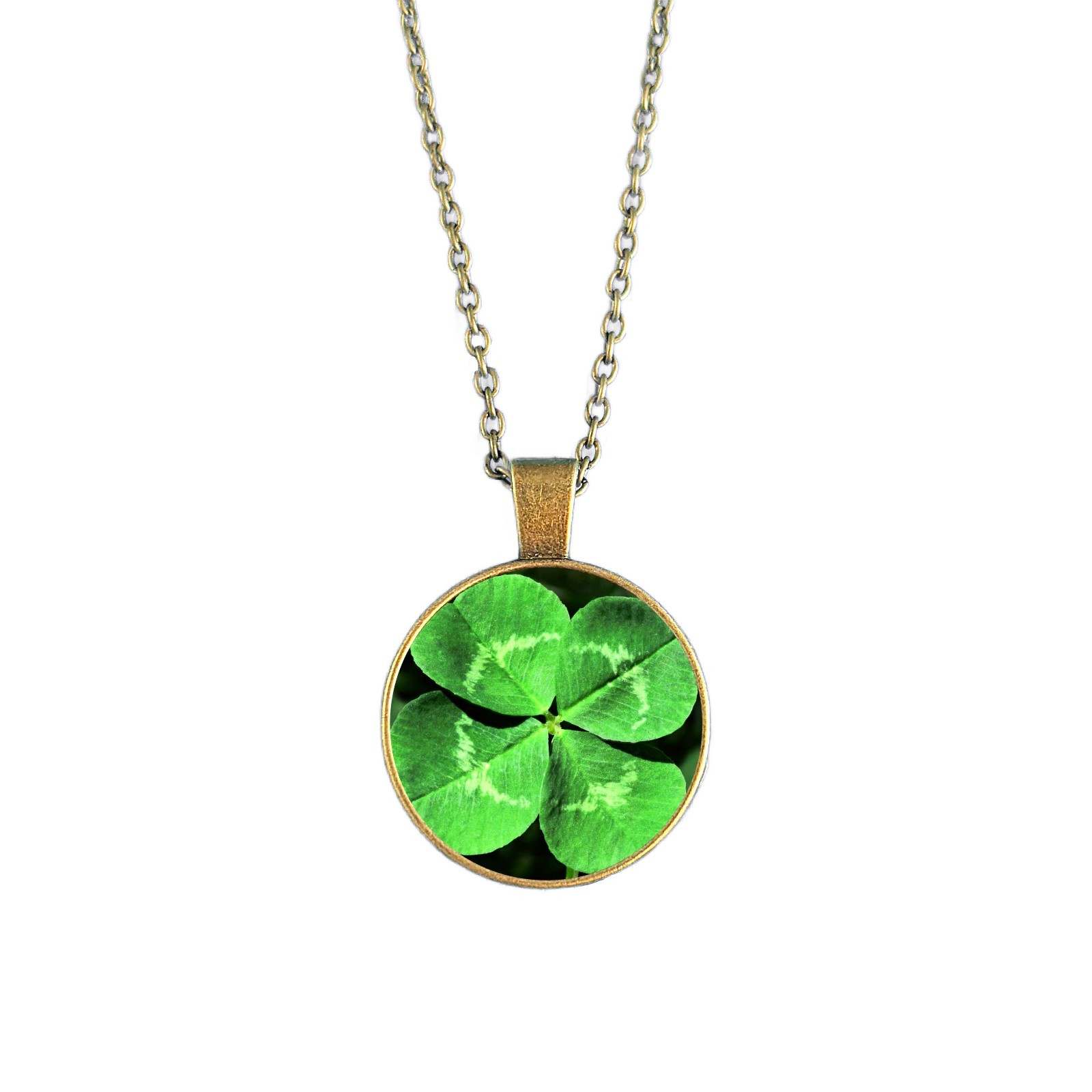 Four Leaf Clover Necklace Lucky Charm Nature Jewellery Gift Beauty Pendant