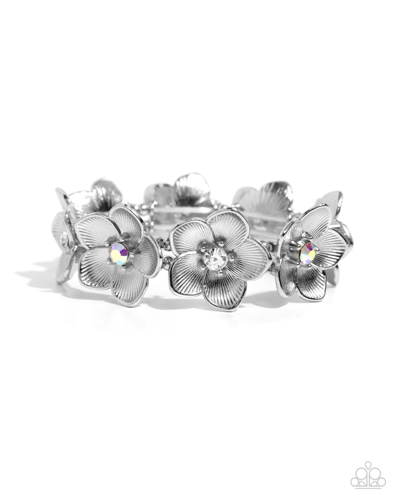 Paparazzi ~ General Grandeur White🌈IRIDESCENT🌈Bracelet ~🌈NEW RELEASE 2024🌈