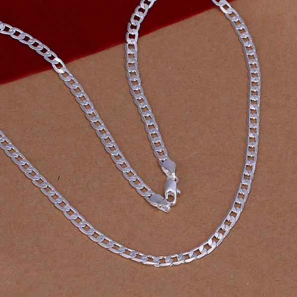 16″-30″ Mens Womens 925 Sterling Silver 3mm Cuban Curb Link Chain Necklace #N154