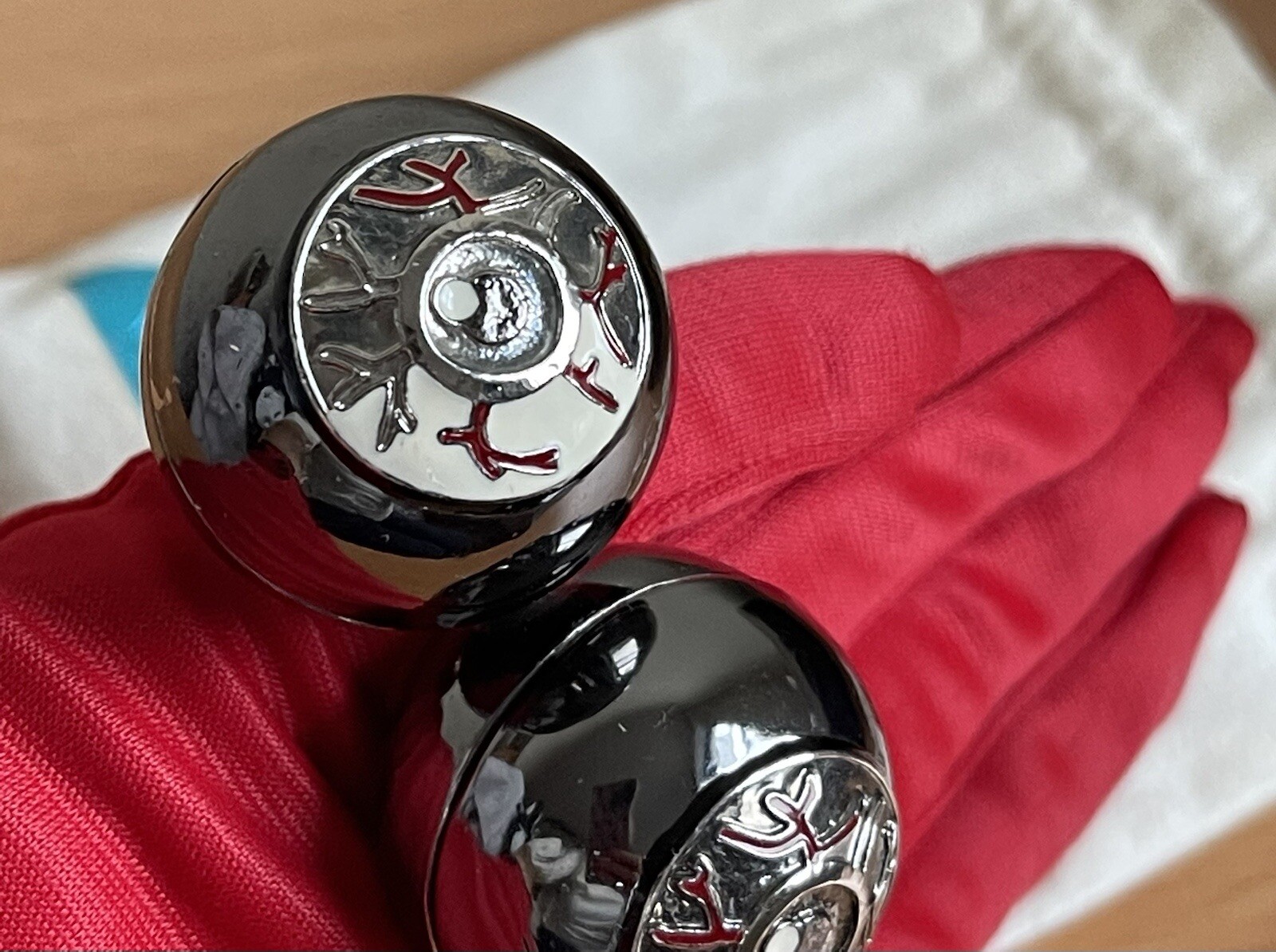 AMBUSH OVERSIZED EYE GOT BALLZ EYEBALSS DOUBLE RING SIZE 7