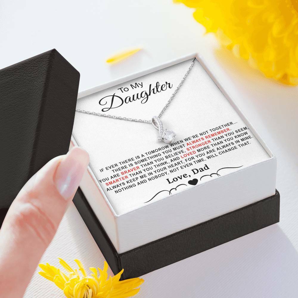 To My Daughter Necklace, Daughter Father Necklace, Daughter Gift from Dad