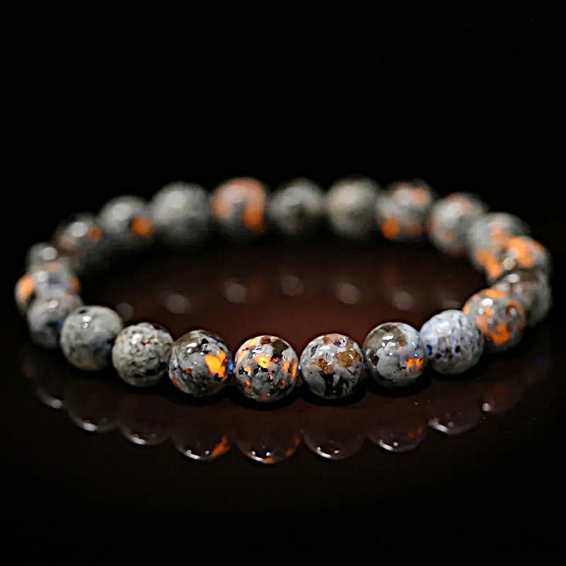 Natural Yooperlite Bracelet,Flame Stone,Powerful Chakra Energy,MeditationJewelry